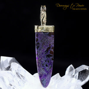 Sugilite Light Language Crystal Pendant™ 22k 'Beacon of Light'