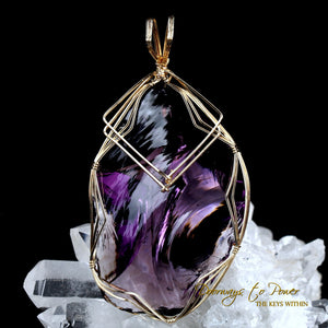 Merlin Purple Andara Pendant 'Alchemist' Between Worlds 14k