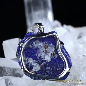Lapis Lazuli Dragon Crystal Pendant 14k