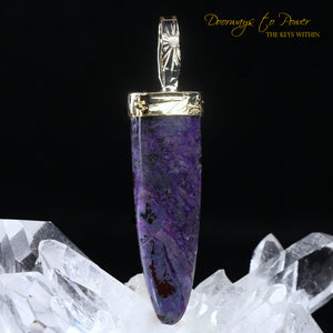 Sugilite Light Language Crystal Pendant™ 22k 'Beacon of Light'