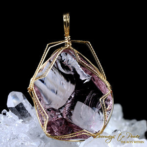 VENUSIAN PINK Andara Crystal Pendant 14k 'Soul Star Love'