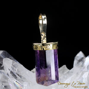 Amethyst Light Language Crystal Pendant™ 22k