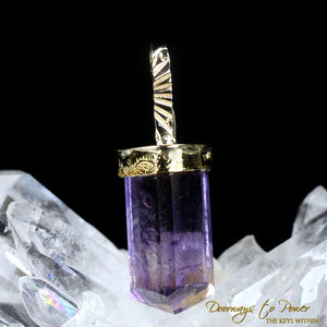 Amethyst Light Language Crystal Pendant™ 22k