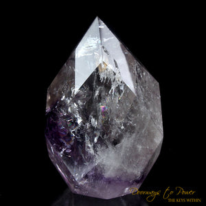 Amethyst Phantom Faceted Quartz Crystal Sculpture