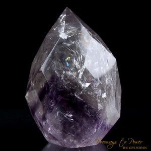 Amethyst Phantom Faceted Quartz Crystal Sculpture