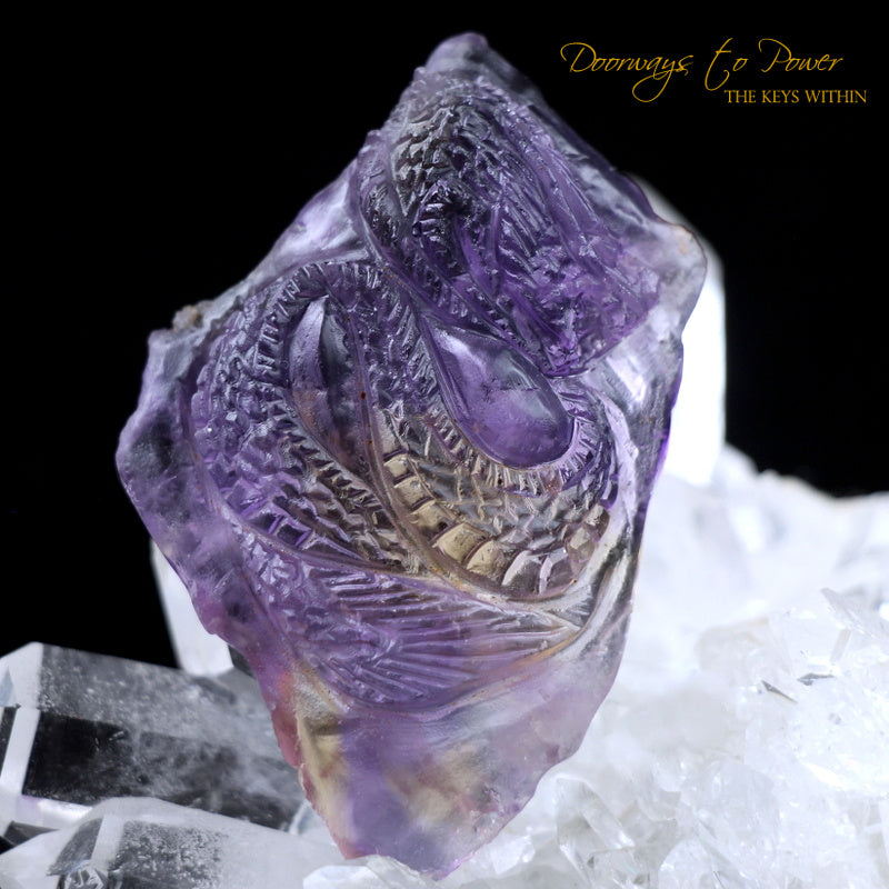 Ametrine Dragon Crystal Carving 