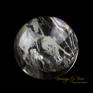 Ancient Golden Lemurian Manifestation Quartz Crystal Sphere