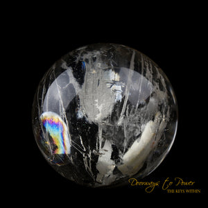 Ancient Golden Lemurian Manifestation Quartz Crystal Sphere