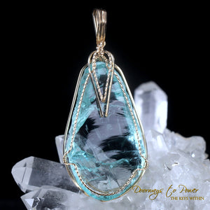 Aqua Serenity Andara Pendant 14k 'Atlantean Hologram' Ultra Rare 1995