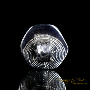 Aqua Aura Lemurian Light Language Crystal Pendant .999 Fine Silver