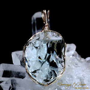 Aqua Serenity Andara Pendant 14k 'Atlantean Hologram'