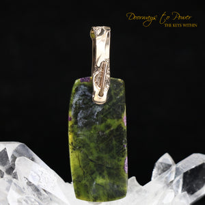 Atlantasite Light Language Crystal Pendant 14k