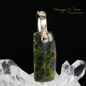 Atlantasite Light Language Crystal Pendant 14k