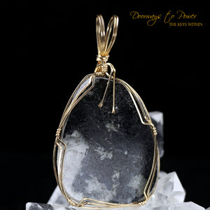Azozeo Phenacite Crystal Pendant in 14k