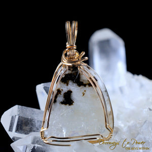 Azozeo Phenacite Crystal Pendant in 14k