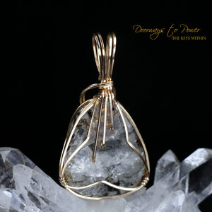 Azozeo Phenacite Crystal Pendant in 14k