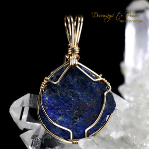 Azurite Malachite Crystal Pendant 14k