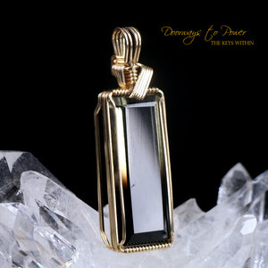 Bi Color Citrine Crystal Pendant 14k