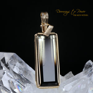 Bi Color Citrine Crystal Pendant 14k