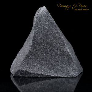 Black Azeztulite Crystal Altar Stone 'Energy Clearing & Protection'
