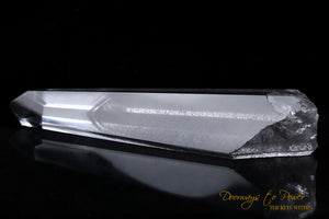 Black Phantom Lemurian Record Keeper Quartz Crystal Wand