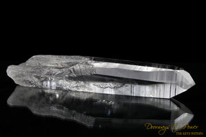 Black Phantom Lemurian Quartz DOW Record Keeper Crystal Wand