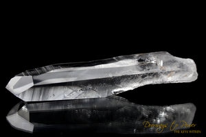 Black Phantom Lemurian Quartz DOW Record Keeper Crystal Wand