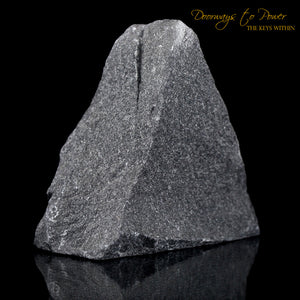 Black Azeztulite Crystal Altar Stone 'Energy Clearing & Protection'