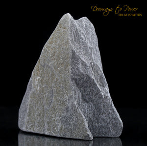 Black Azeztulite Crystal Altar Stone 'Energy Clearing & Protection'