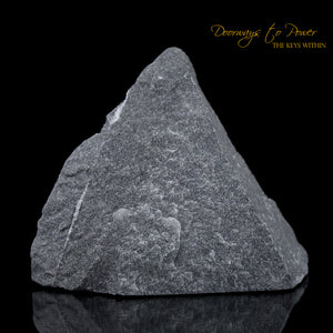 Black Azeztulite Crystal Altar Stone 'Energy Clearing & Protection'