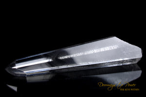 Black Phantom Lemurian Record Keeper Quartz Crystal Wand
