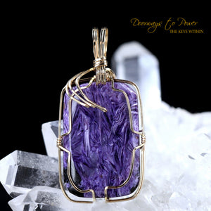 Charoite Crystal Pendant 14k