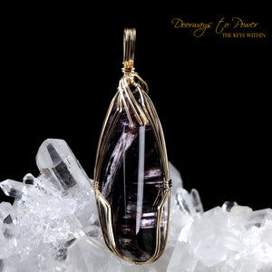 Charoite Crystal Pendant 14k