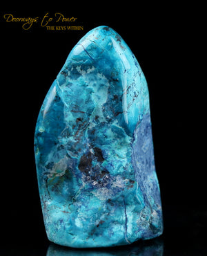 Chrysocolla & Shattuckite Crystal Altar Stone
