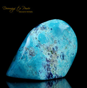 Chrysocolla & Shattuckite Crystal Altar Stone