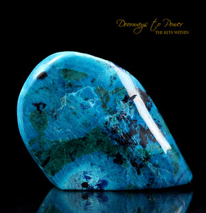Chrysocolla & Shattuckite Crystal Altar Stone