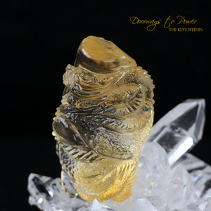 Citrine Dragon Crystal Carving