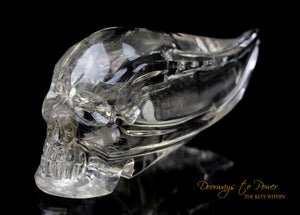 Citrine Quartz 'Atomic' Traveler Crystal Skull by Leandro De Souza