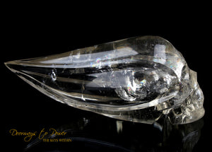 Citrine Quartz 'Atomic' Traveler Crystal Skull by Leandro De Souza
