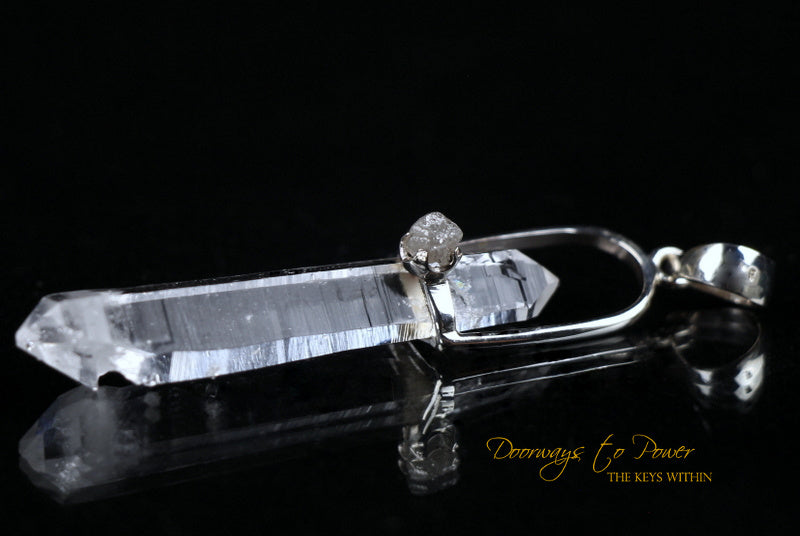 Colombian Lemurian Seed Diamond Crystal Pendant