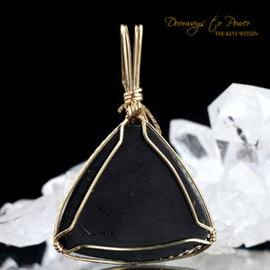 Covellite Crystal Pendant 14k
