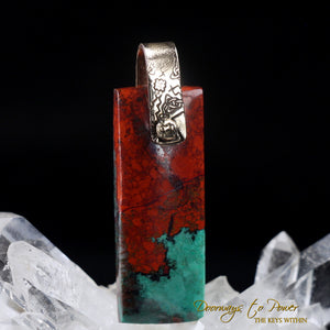 Crimson Cuprite Light Language Crystal Pendant 14k