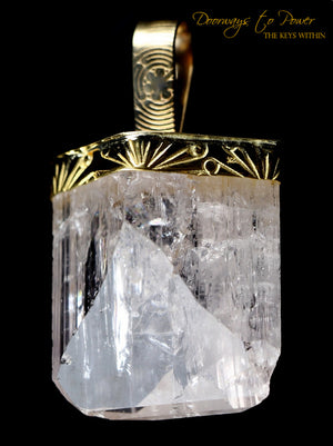 Danburite Light Language Crystal Pendant 22k