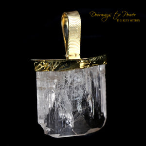 Danburite Light Language Crystal Pendant 22k