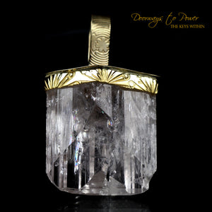 Danburite Light Language Crystal Pendant 22k