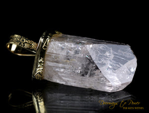 Danburite Light Language Crystal Pendant 22k