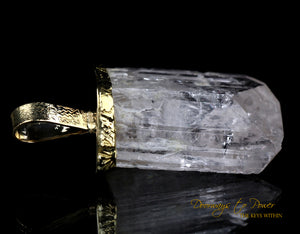Danburite Light Language Crystal Pendant 22k