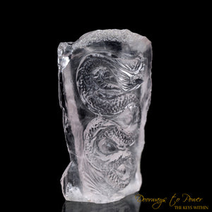 Danburite Synergy 12 Stone Dragon Crystal Carving