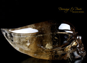 Cognac Citrine Quartz Traveler Crystal Skull by Leandro De Souza