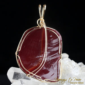 Dragons Blood Andara Crystal Pendant 'Magic & Alchemy' 14k
